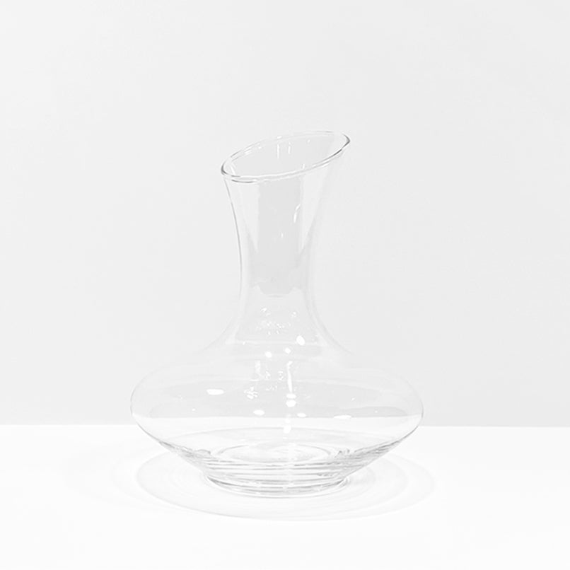 Aerisi Wine Aerator Glass Decanter clear on white backgroundnto it on white background